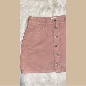 PacSun Light Pink Corduroy Skirt